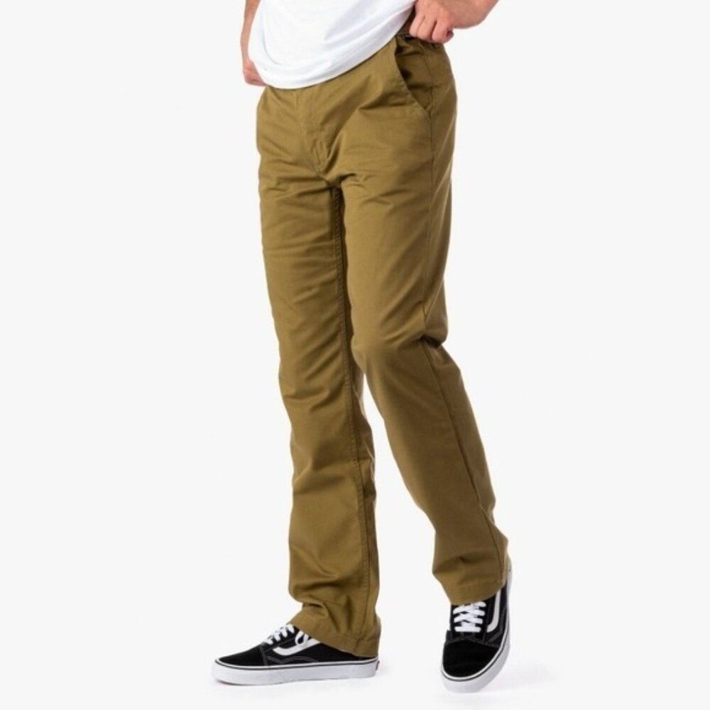 Vans Authentic Chino Men Waist Size 28 Relaxed Pants Golden Brown 022026 - Picture 2 of 8